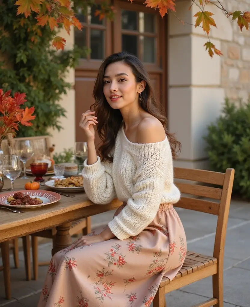 19 Trendy Outfits to Wear in Greece This November (You’ll Love #12!) - 13. Elegant Midi Skirts