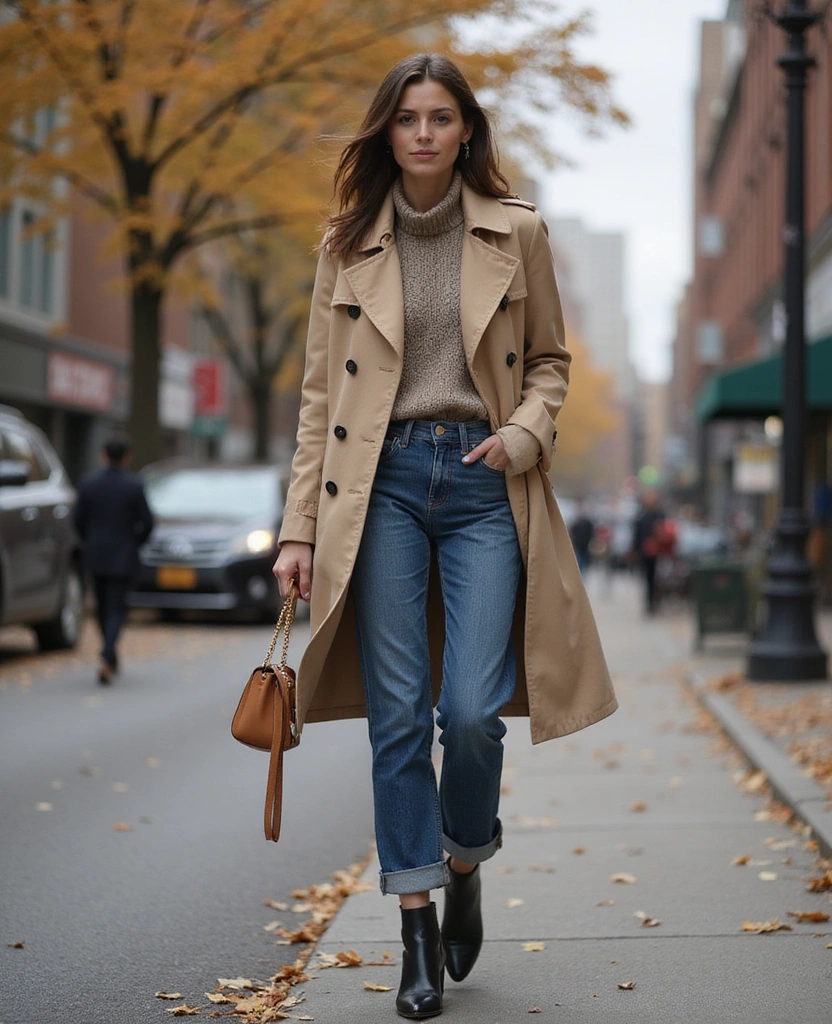 23 Must-Have Outfits for Exploring NYC in October (Find Your Perfect Look!) - 1. Layered Chic with a Trench Coat