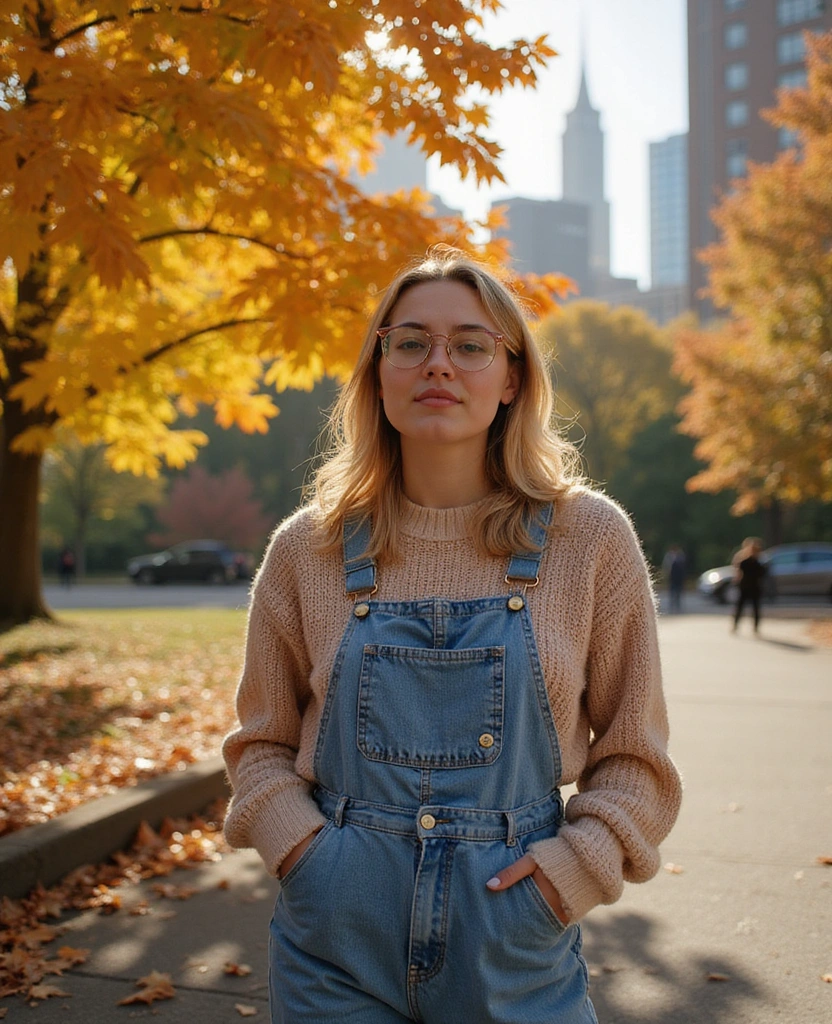 23 Must-Have Outfits for Exploring NYC in October (Find Your Perfect Look!) - 12. Trendy and Comfy in Overalls