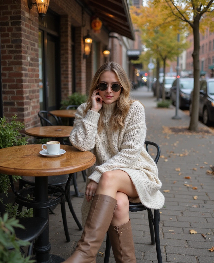 23 Must-Have Outfits for Exploring NYC in October (Find Your Perfect Look!) - 2. Cozy Sweater Dress