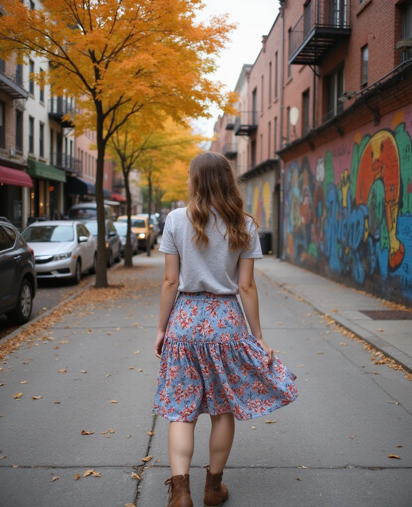 23 Must-Have Outfits for Exploring NYC in October (Find Your Perfect Look!) - 21. Playful with a Skirt and Sneakers