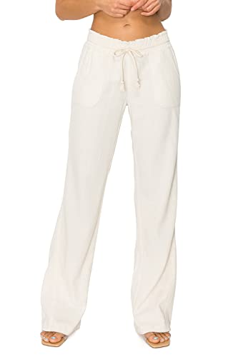 Cali1850 Women's Casual Linen Pants 32' Inseam...