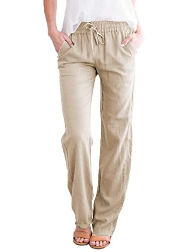 EVALESS Women's Pants Trendy Casual Drawstring...