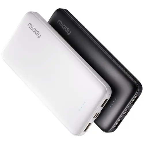 Miady 2-Pack 10000mAh Dual USB Portable Charger,...