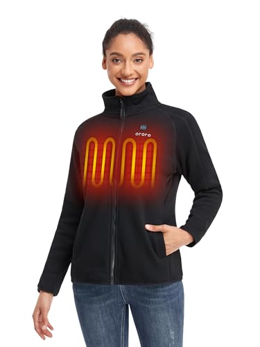 ORORO Women’s Heated Jacket-Full Zip Fleece...