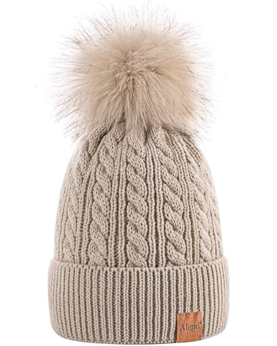 Alepo Womens Winter Beanie Hat, Warm Fleece Lined...