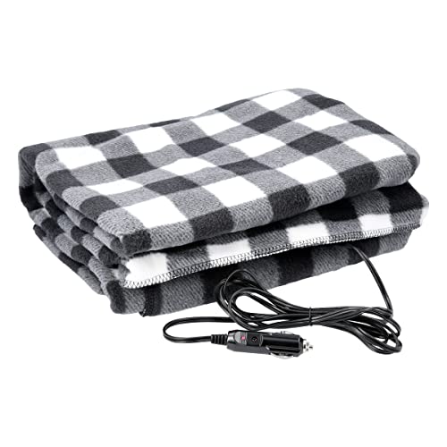 Heated Car Blanket - 12-Volt Electric Blanket for...