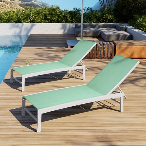 VredHom Patio Aluminum Chaise Lounge Chair, Set of...