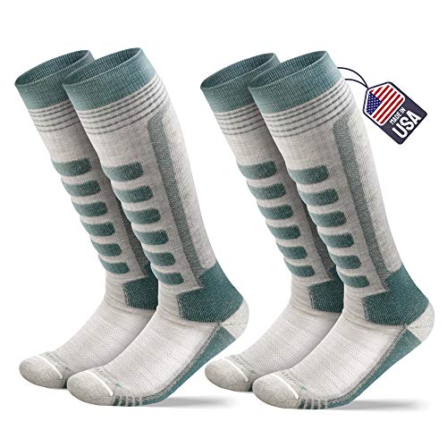 SAMSOX 2-Pair Merino Wool Ski Socks,...