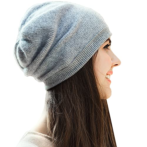 WaySoft Pure 100% Cashmere Beanie for Women in a...