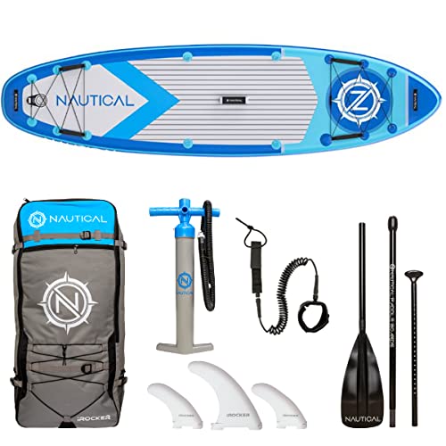iROCKER Nautical Inflatable Stand Up Paddle Board,...