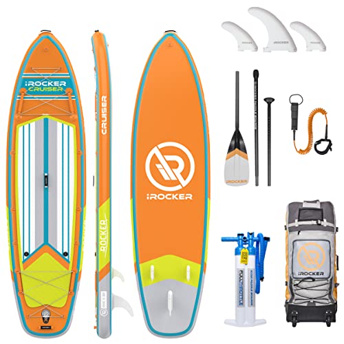 iROCKER Cruiser Inflatable Stand Up Paddle Board,...
