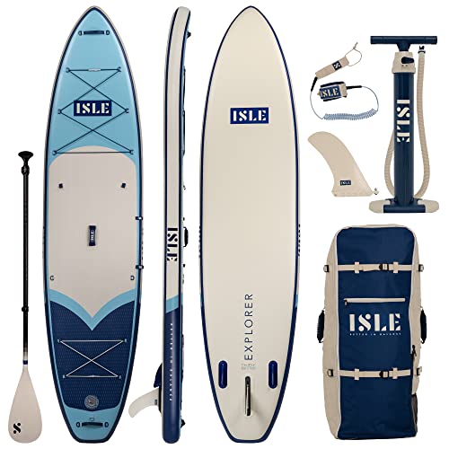 ISLE Explorer Inflatable Stand Up Paddle Board &...