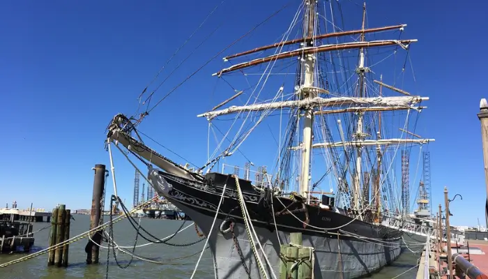 Tall ship at the Texas Seaport Museum | Best Things To Do in Galveston