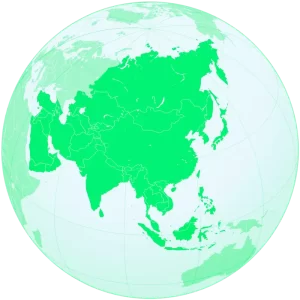 Aisa-map in Globe