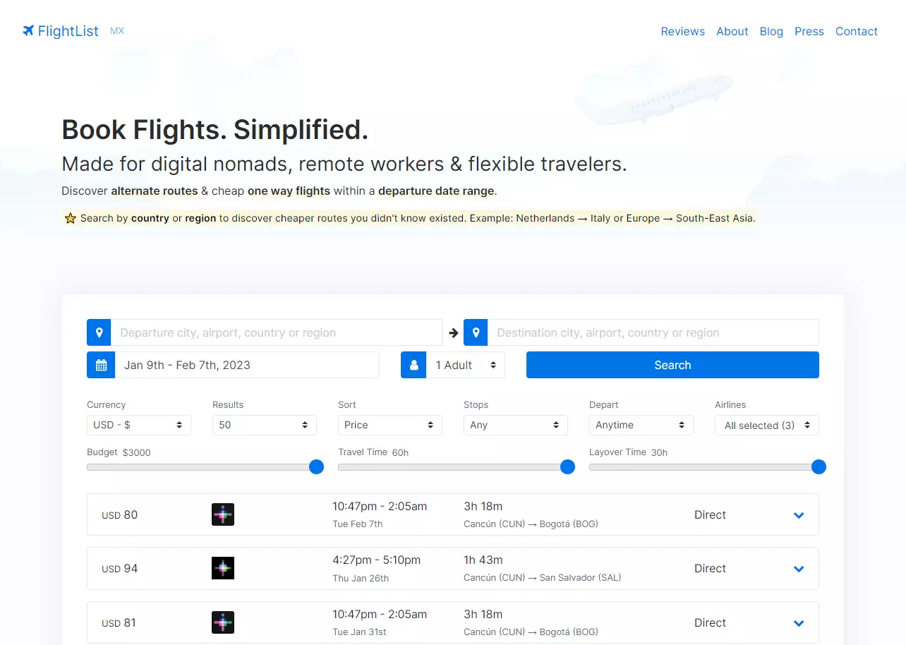  FlightList | Best Skyscanner Alternatives To Book Travel