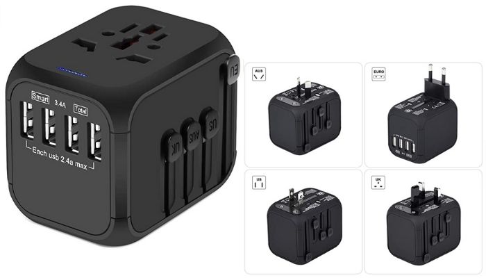 Upgraded Universal Travel Adapter By Castries | Best Amazon Prime Day Deals For Travelers