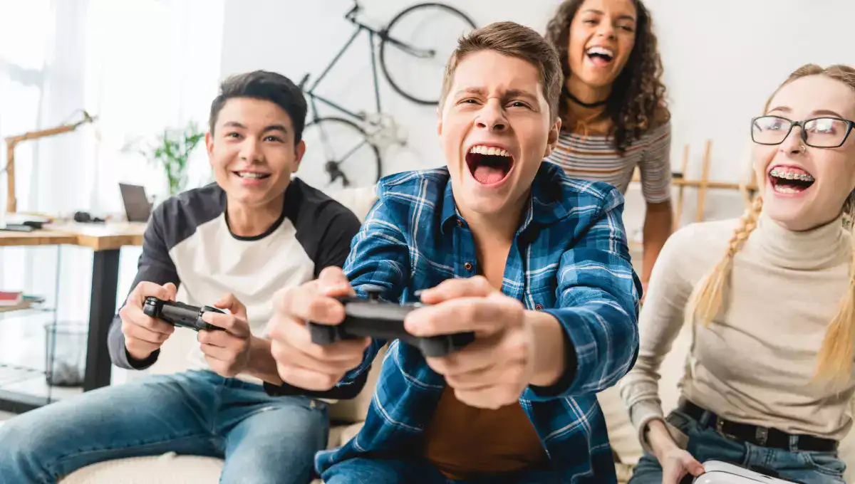 Young boys and girls enjoying while playing Video game | Best Indoor Activities In Miami