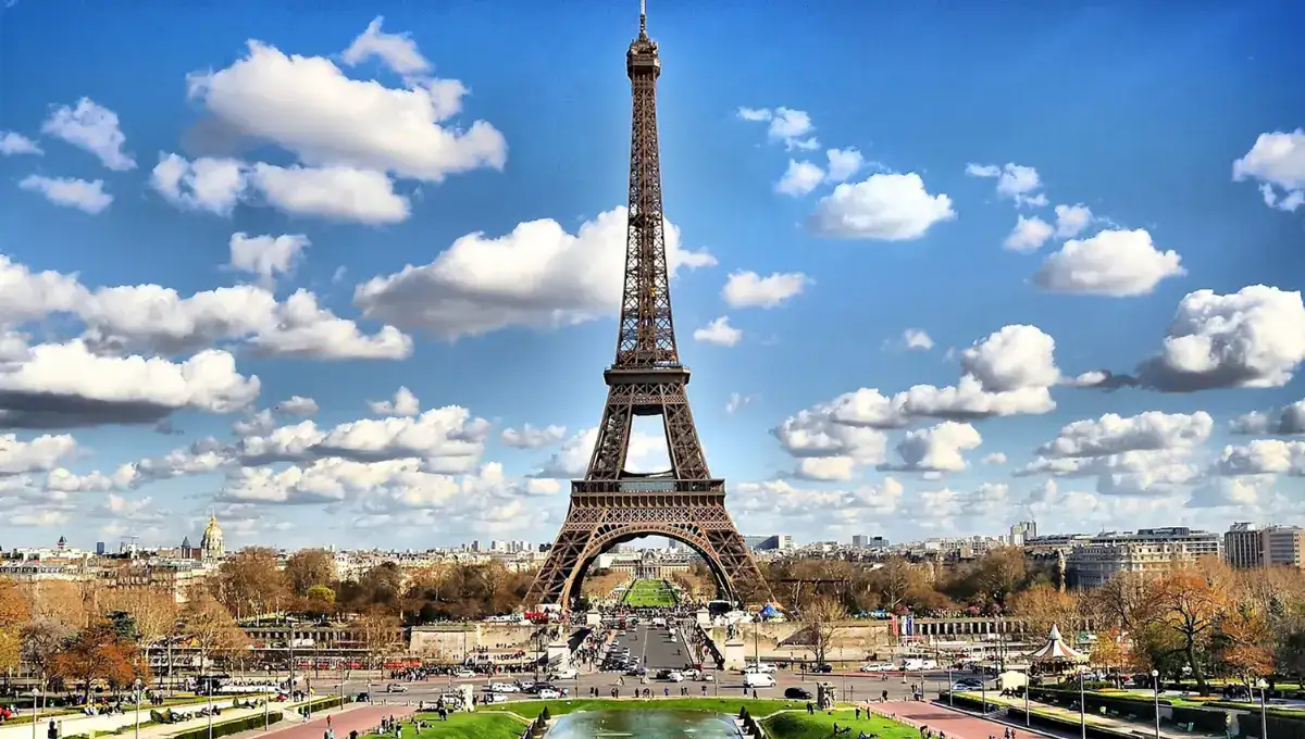 eiffel tower looking beautiful with blue sky | France