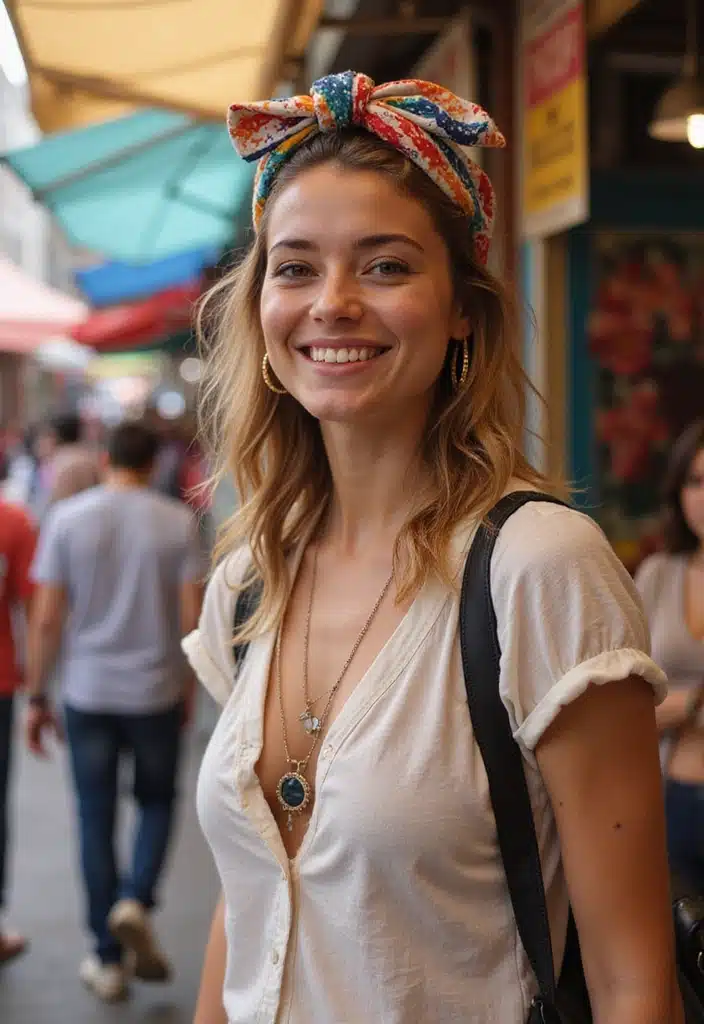 10 Effortless Women Travel Hairstyles That Will Keep You Stylish on the Go! - 5. Chic Headband Tuck