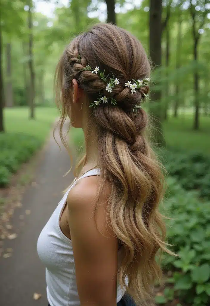 10 Effortless Women Travel Hairstyles That Will Keep You Stylish on the Go! - 3. Braided Half-Up