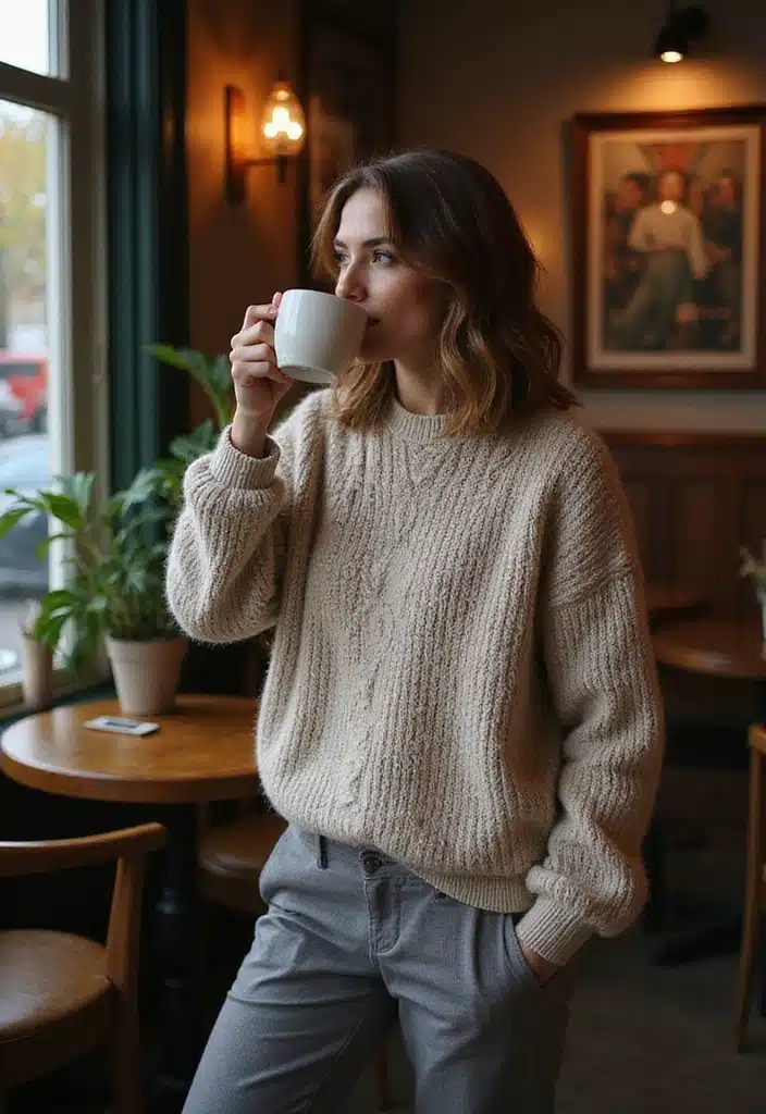 15 Stylish Outfits for London That Will Make You the Trendsetter of the City! - 7. Cute and Cozy in Knitwear