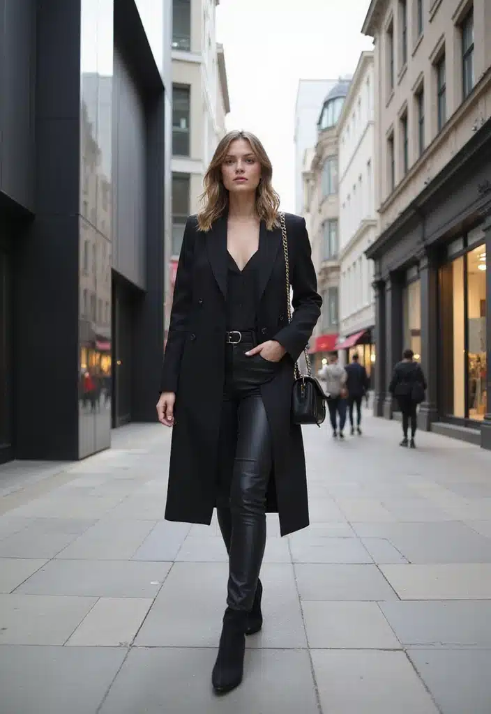 15 Stylish Outfits for London That Will Make You the Trendsetter of the City! - 13. Sophisticated Monochrome