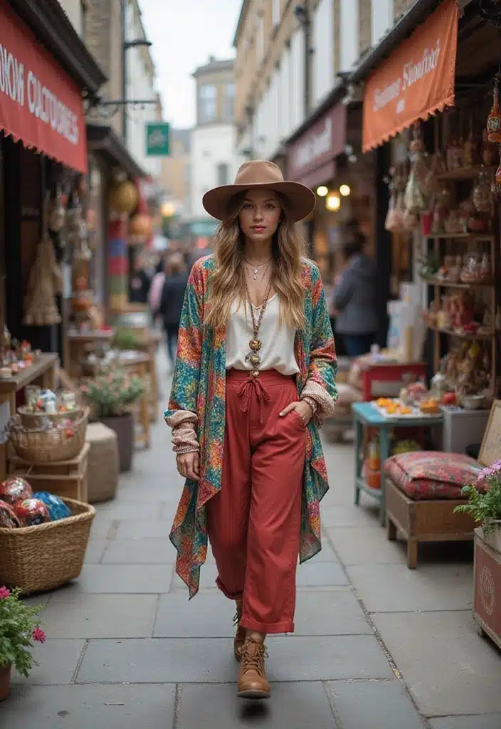 15 Stylish Outfits for London That Will Make You the Trendsetter of the City! - 14. Casual Chic with a Boho Flair