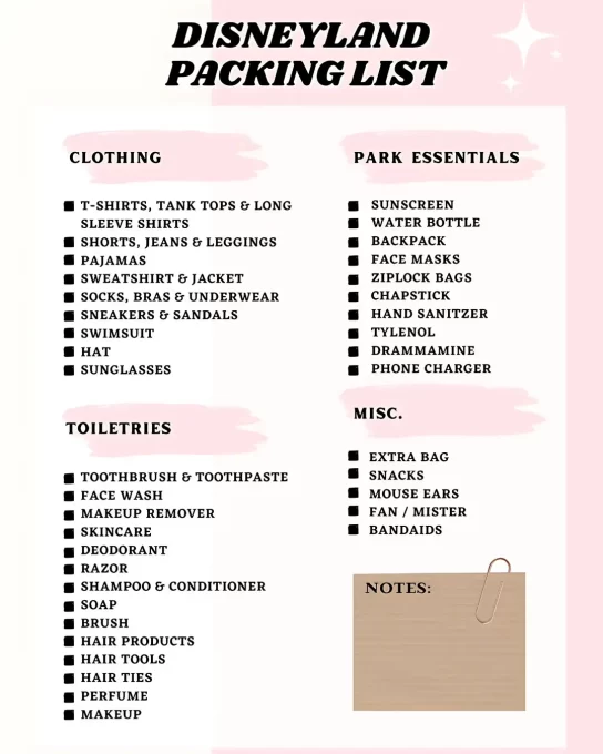 22 Disneyland Packing Tips You Wish You Knew Sooner (Tip #5 Is a Game-Changer!) 1 what to pack for Disneyland what to pack for Disneyland