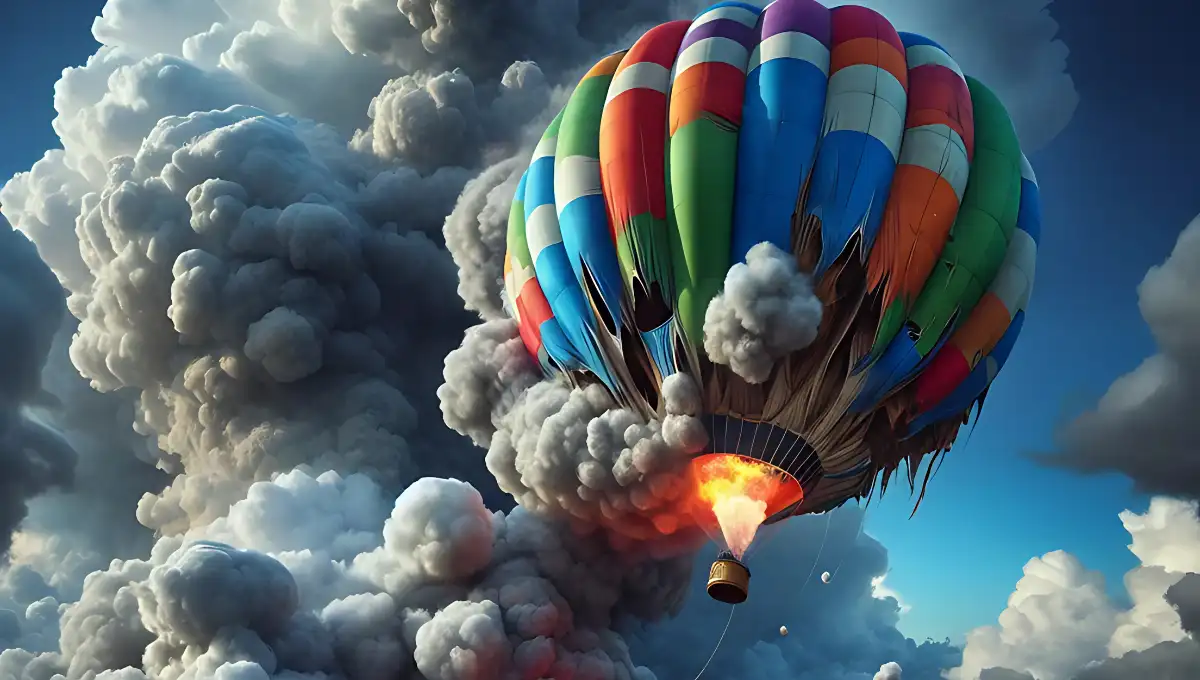 Hot Air Balloon Catches Fire in Brazil