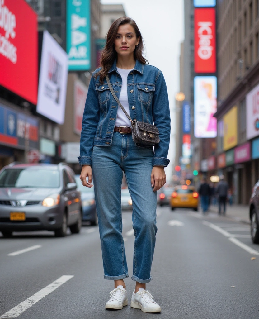 17 Fall Outfit Ideas Perfect for Exploring New York City (Wait Until You See #10!) - 6. Denim on Denim - The Double Denim Trend