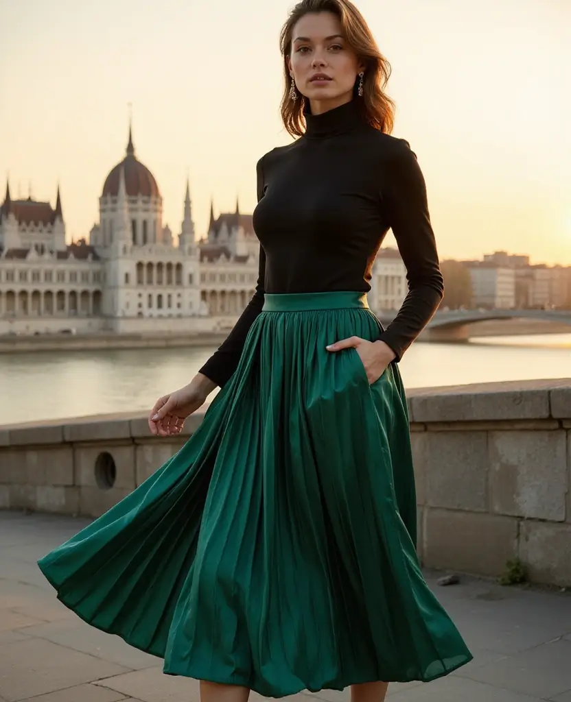 20 Functional Outfits for Budapest in November That Are Stylish and Comfortable! - 14. Elegant Midi Skirts