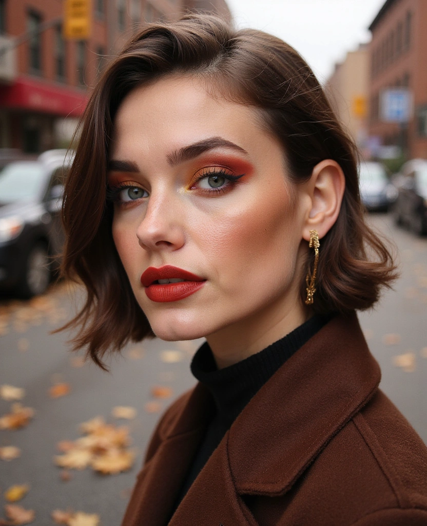 20 NYC Fall Fashion Hacks That Will Make You the Trendsetter This September (#15 Is Game-Changing!) - 20. Bold Makeup to Complement Your Look