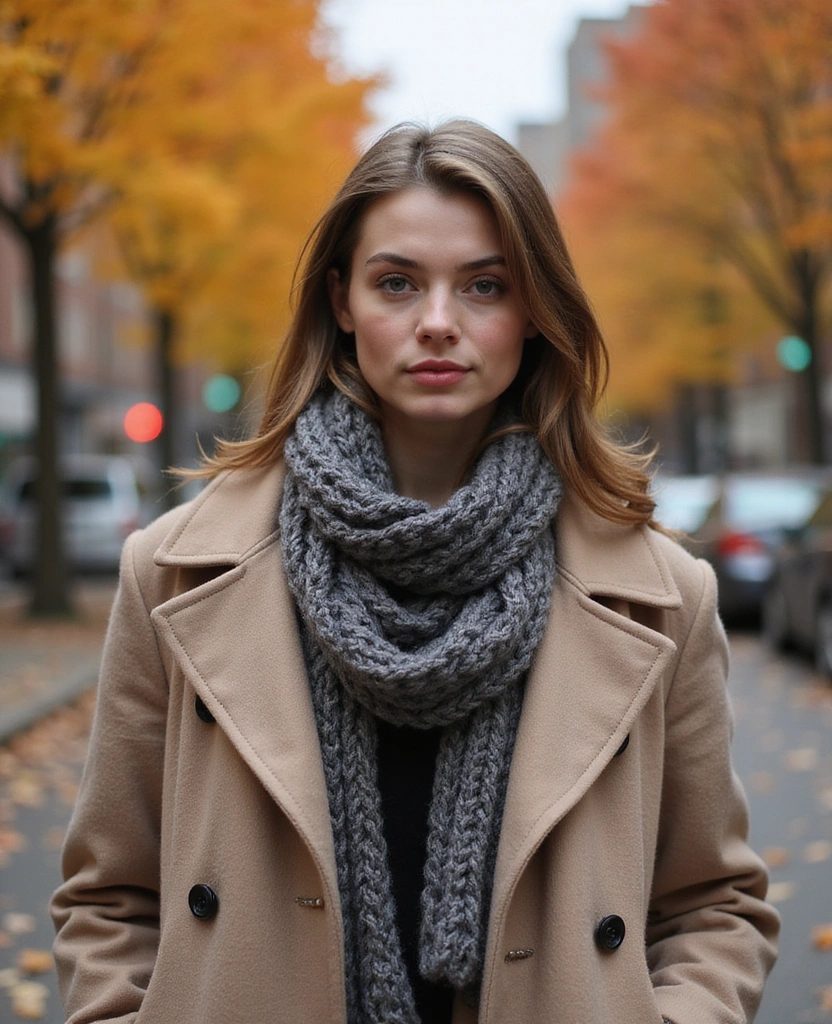 21 City Chic Looks to Rock in NYC This November (Wait Till You See #16!) - 13. Fun Layering with Scarves