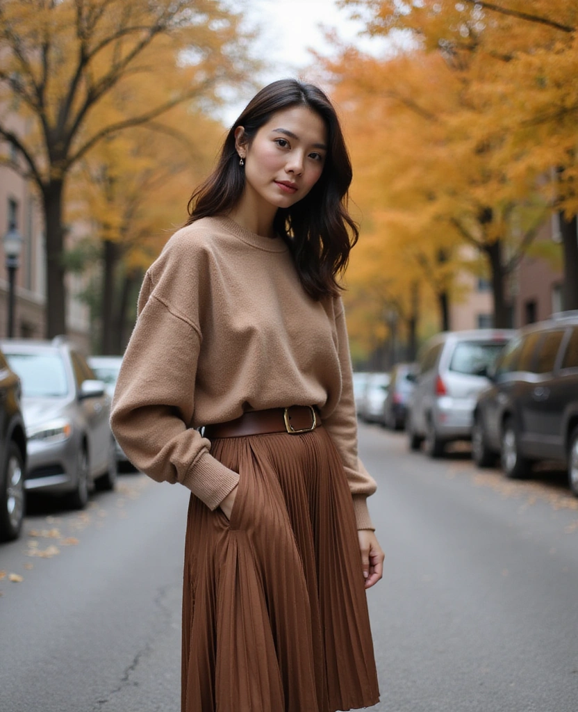 21 City Chic Looks to Rock in NYC This November (Wait Till You See #16!) - 17. Pleated Skirts