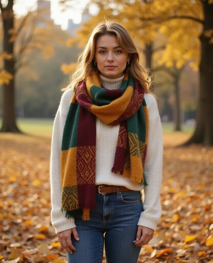 21 Trendy Outfits to Rock in NYC This November (Get Ready to Slay #12!) - 7. Oversized Scarves