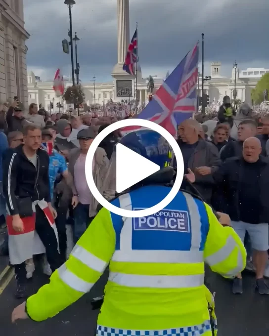 SHOCKING SCENES 100,000 Clash in London Chaos!