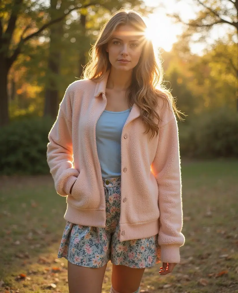 15 Casual Outfits for Exploring Tokyo in November (You’ll Want to Copy #11!) 33 What to wear in Tokyo in November 15 Casual Outfits for Exploring Tokyo in November (You’ll Want to Copy #11!) - 12. Fleece Jacket and Skirt Combo