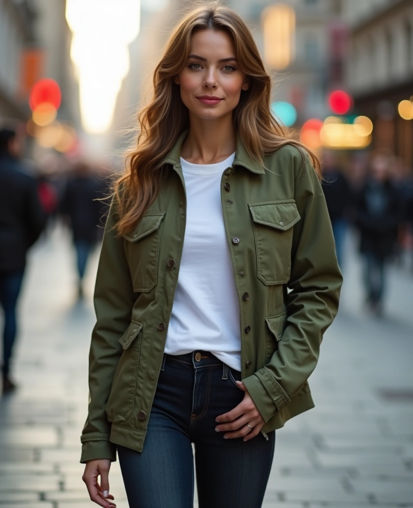 15 Casual Outfits for Exploring Tokyo in November (You’ll Want to Copy #11!) 25 What to wear in Tokyo in November 15 Casual Outfits for Exploring Tokyo in November (You’ll Want to Copy #11!) - 9. Utility Jacket and Basic Tee