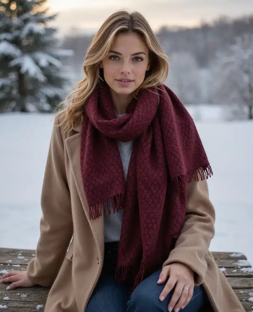 15 Cozy Outfit Ideas to Elevate Your Austrian Winter Wardrobe This December! 14 what to wear in Austria in December 15 Cozy Outfit Ideas to Elevate Your Austrian Winter Wardrobe This December! - 7. Oversized Scarves