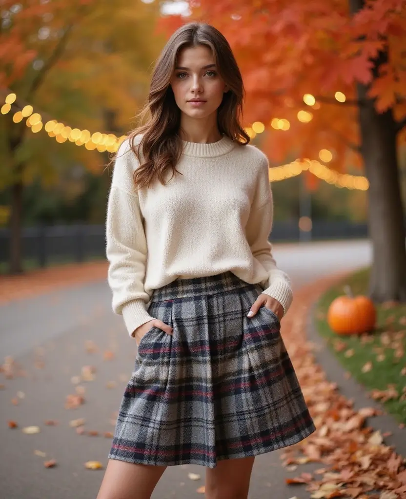 15 Stylish Outfits to Rock at Nashville's November Festivals (You Won't Believe #7!) 13 What to wear in Nashville in November 15 Stylish Outfits to Rock at Nashville's November Festivals (You Won't Believe #7!) - 13. Preppy Style: Plaid Skirt with Sweater