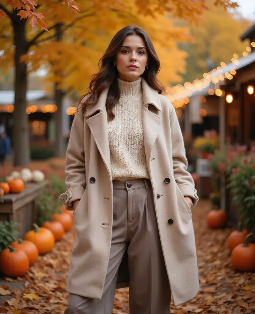 15 Stylish Outfits to Rock at Nashville's November Festivals (You Won't Believe #7!) 14 What to wear in Nashville in November 15 Stylish Outfits to Rock at Nashville's November Festivals (You Won't Believe #7!) - 14. Layered Neutrals: Oversized Coat and Knitwear