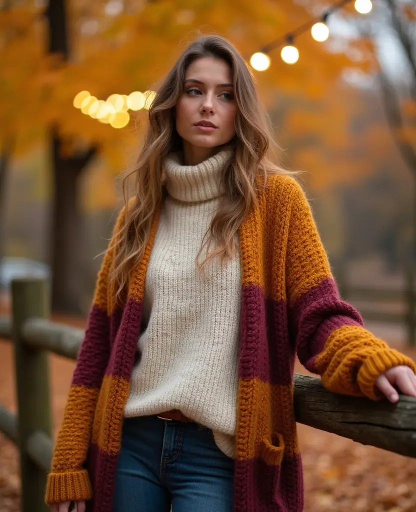 15 Stylish Outfits to Rock at Nashville's November Festivals (You Won't Believe #7!) 3 What to wear in Nashville in November 15 Stylish Outfits to Rock at Nashville's November Festivals (You Won't Believe #7!) - 3. Layered Love: Turtleneck and Cardigan Combo