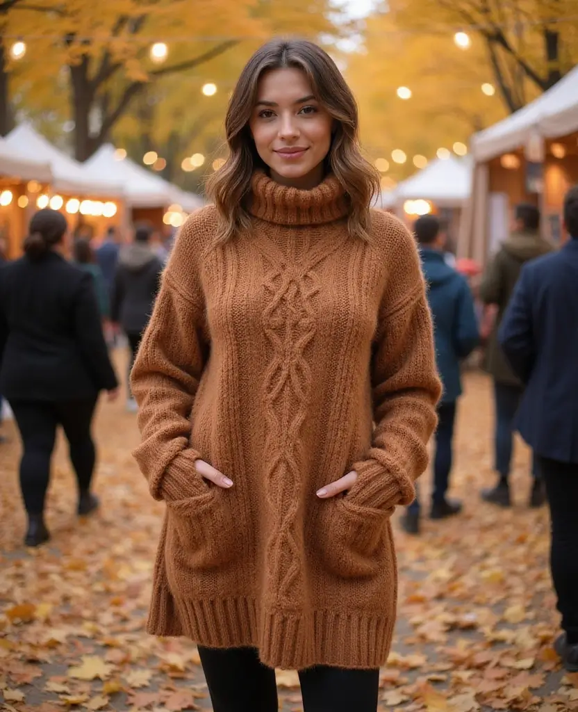 15 Stylish Outfits to Rock at Nashville's November Festivals (You Won't Believe #7!) 8 What to wear in Nashville in November 15 Stylish Outfits to Rock at Nashville's November Festivals (You Won't Believe #7!) - 8. Cozy and Cute: Sweater Dress with Leggings