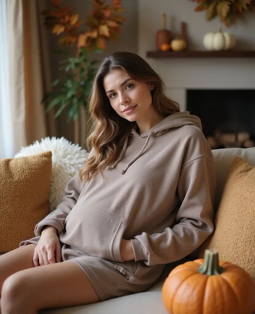 15 Thanksgiving Outfits for Pregnant Women That Are Cute, Cozy, and Chic (#3 Will Surprise You!) 62 Thanksgiving outfits for pregnant women 15 Thanksgiving Outfits for Pregnant Women That Are Cute, Cozy, and Chic (#3 Will Surprise You!) - 10. Comfy Hoodie Dress