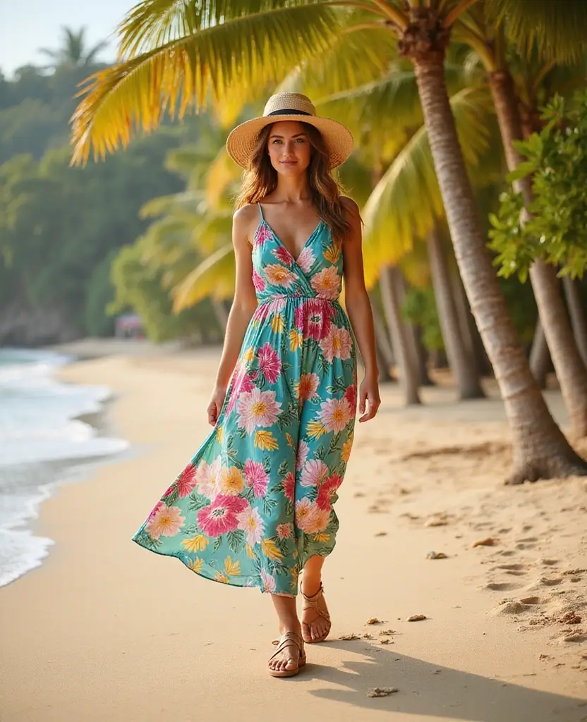 20 Outfit Inspirations for a November in Hawaii (You’ll Love #13!) 1 What to wear in Hawaii in November 20 Outfit Inspirations for a November in Hawaii (You’ll Love #13!) - 1. Tropical Maxi Dress