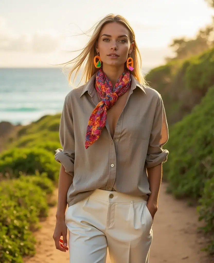 20 Outfit Inspirations for a November in Hawaii (You’ll Love #13!) 19 What to wear in Hawaii in November 20 Outfit Inspirations for a November in Hawaii (You’ll Love #13!) - 19. Neutral Tones with a Twist