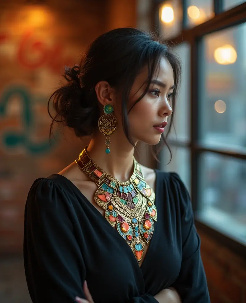 22 Trendy Yet Comfortable Fashion Choices for December in San Francisco (Warning: #13 Is Bold!) 12 what to wear in San Francisco in December 22 Trendy Yet Comfortable Fashion Choices for December in San Francisco (Warning: #13 Is Bold!) - 12. Statement Jewelry