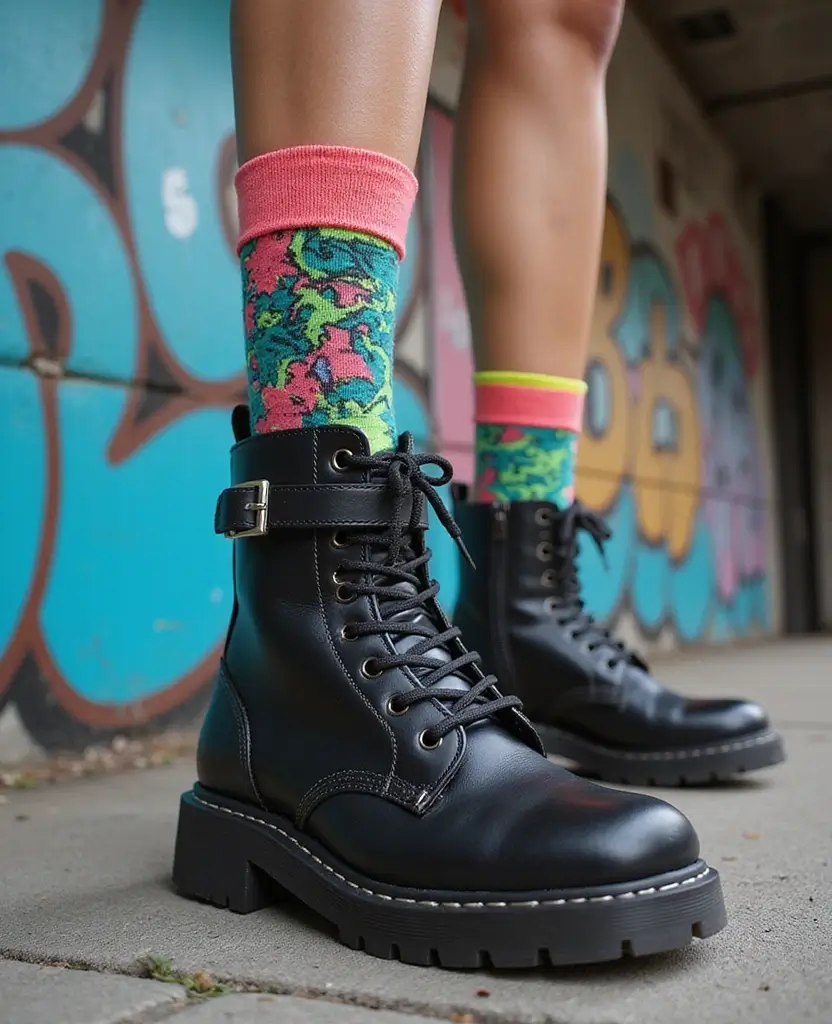 22 Trendy Yet Comfortable Fashion Choices for December in San Francisco (Warning: #13 Is Bold!) 9 what to wear in San Francisco in December 22 Trendy Yet Comfortable Fashion Choices for December in San Francisco (Warning: #13 Is Bold!) - 9. Funky Socks and Stylish Boots