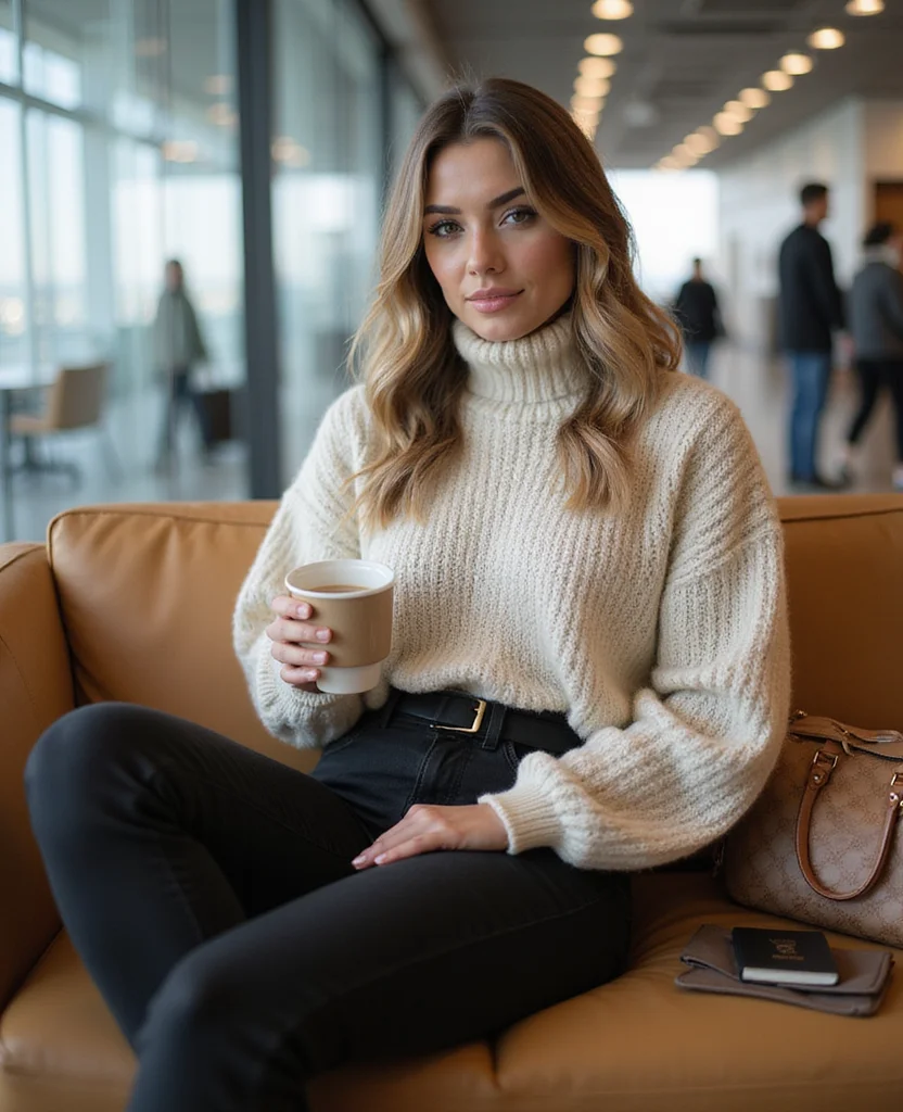 10 Travel Outfit Ideas That Will Make You the Most Stylish Tourist on the Block! 40 Best Travel Outfit Ideas 10 Travel Outfit Ideas That Will Make You the Most Stylish Tourist on the Block! - 9. Travel-Ready: Stylish Leggings and an Oversized Sweater